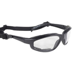 GOGGLES LIKE GLASSES WITH STRAP CLEAR