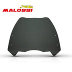 MALOSSI SPORT STYLE SMOKE FLYSCREEN WINDSHIELD PIAGGIO LIBERTY ABS 2025- W/LED HEADLIGHT (9" H x 16" W)