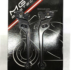 **BLACK** PAIR OF MG BIKETEC CNC ADJUSTABLE LEVERS-GT/GTS/300 SUPER 2005-2022, GTV ALL YEARS GTV310