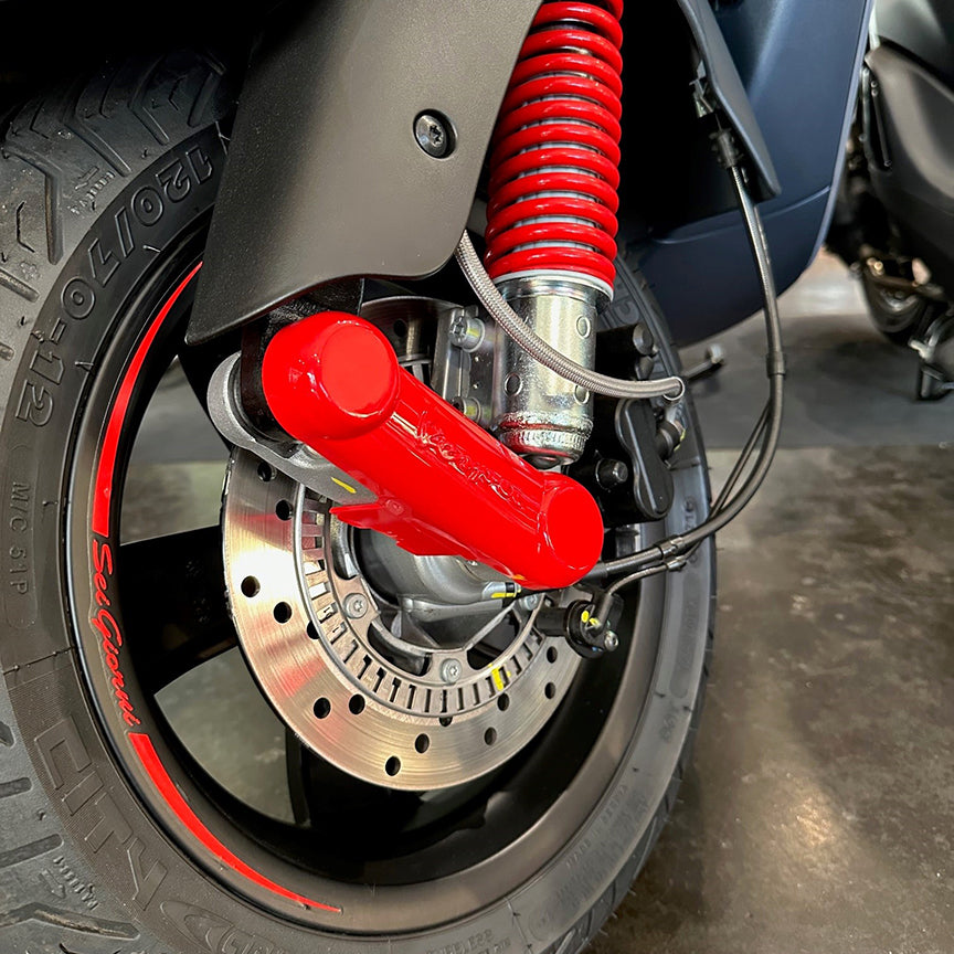 **GLOSSY RED** SUSPENSION FORK ARM SPINDLE COVER 2001-2014 & 2018 to current