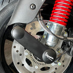 CHARCOAL GRAY CNC ALUMINUM SUSPENSION FORK SWING ARM SPINDLE COVER VESPA MOTORSPORT 2001-2014 & 2017-CURRENT GTS SPRINT PRIMAVERA