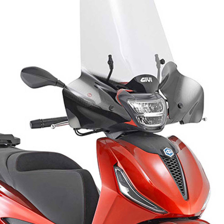 GIVI LARGE WINDSHIELD PIAGGIO BV400 2022- (INCLUDES A5616A HARDWARE)