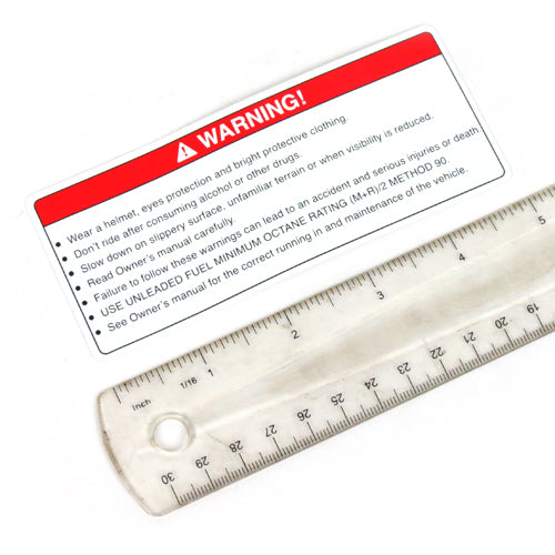 Warning Label - Wear a Helmet All USA Vespa/Piaggio