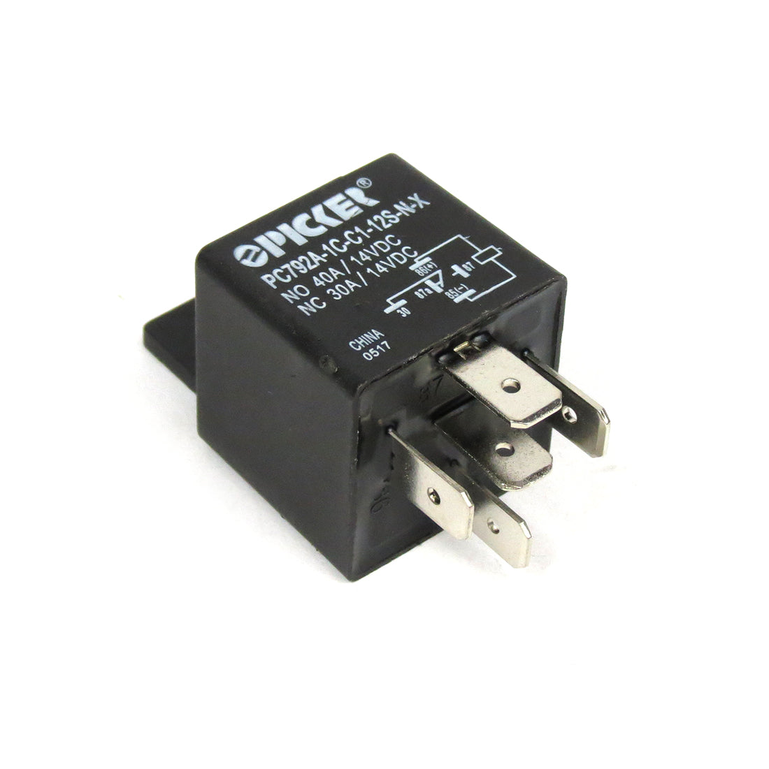 HEADLIGHT RELAY 5 TERMINAL 12V30A FITS CARB MODELS ET4 LX150 VESPA S (AND MAIN COOLING FAN GT200) (581139 58246R 294076 583027)