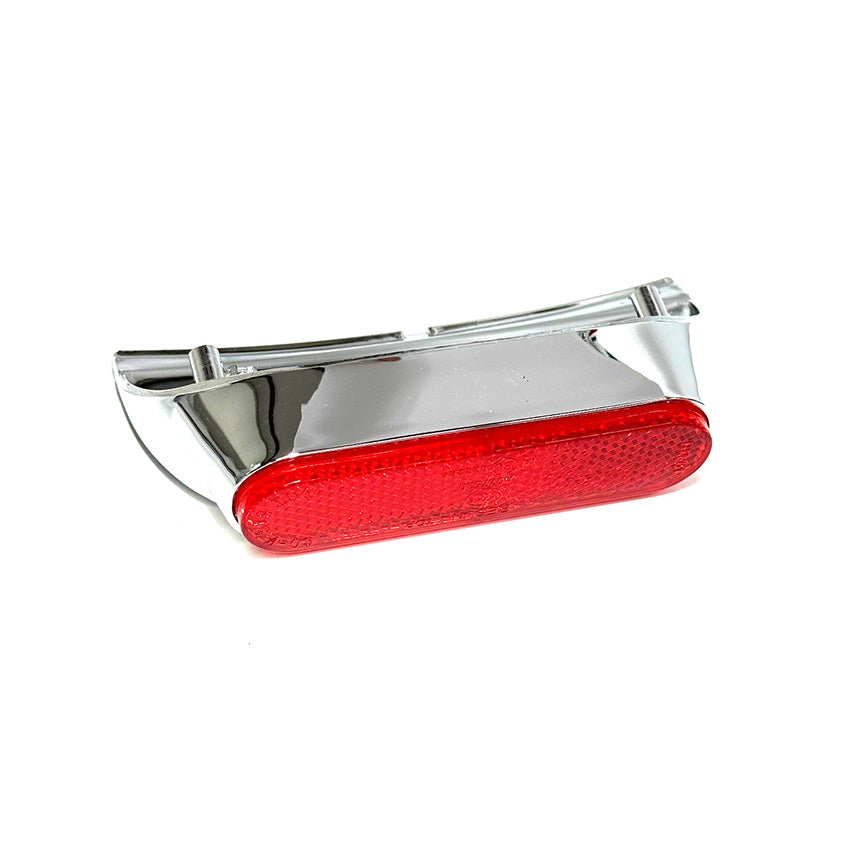 Chrome Rear License Plate Light Housing With Reflector AND LENS VESPA ET2 ET4 (573640)