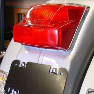 Euro Tail Light Chrome ORIGINAL TAILLIGHT BY SIEM VESPA PX 2001-2017