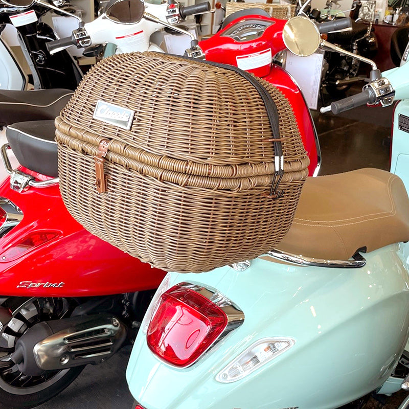 **TAN/LIGHT BROWN** CLASSIC WICKER TOP CASE BASKET WITH INNER BAG 18L