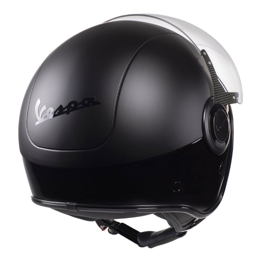 *CASCO* VESPA VJ HELMET MATTE/GLOSS BLACK DOT