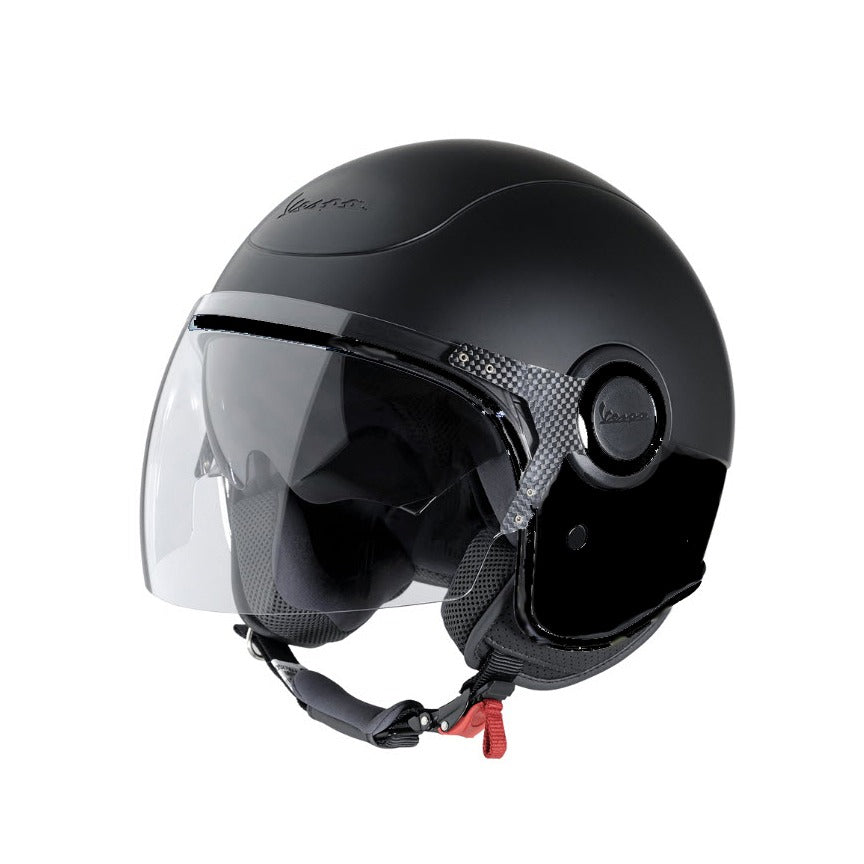 *CASCO* VESPA VJ HELMET MATTE/GLOSS BLACK DOT