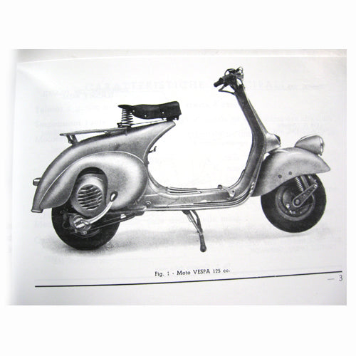 1951 to 1952 Vespa 125 Owners Manual