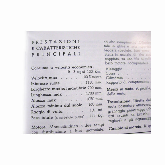 1955 Vespa 150 GS Owners Manual