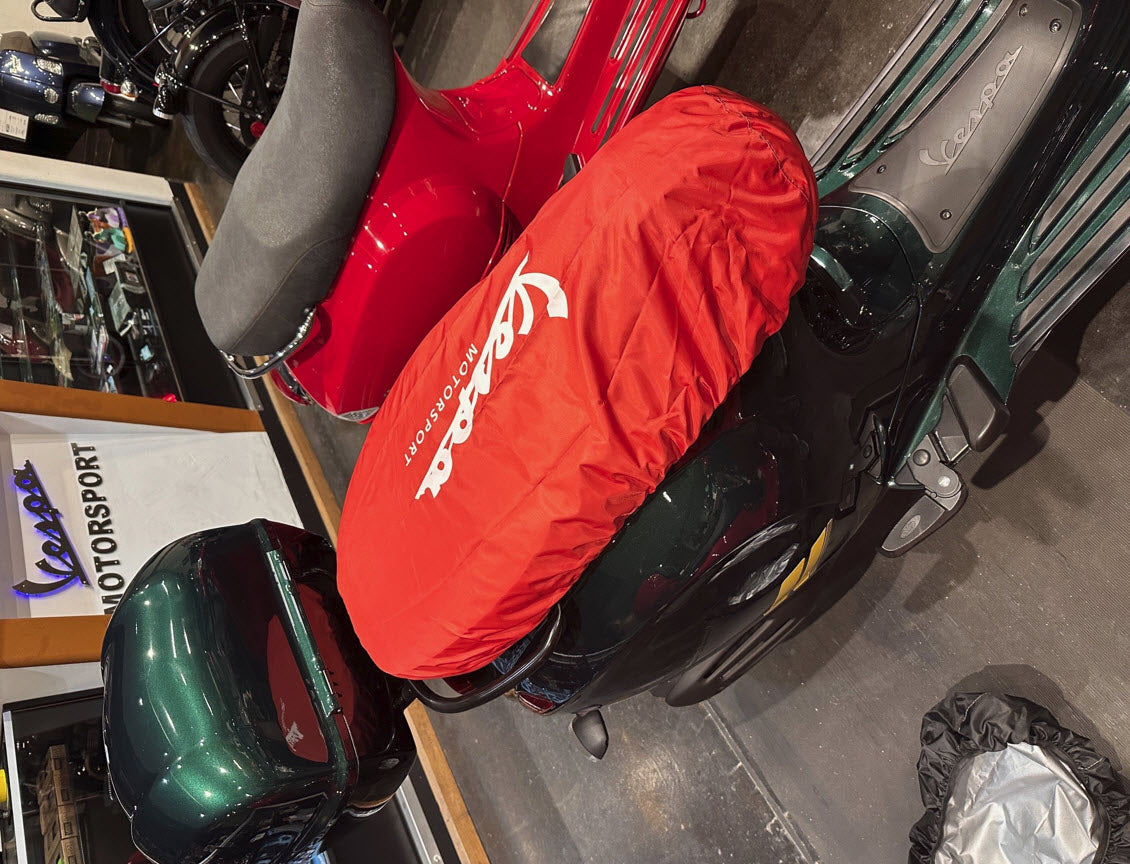 VESPA *RED* SEAT COVER WEATHER PROTECTION FOR SUN AND RAIN GTS GTV PRIMAVERA SPRINT LX ET4 P PX **SUPER SALE**