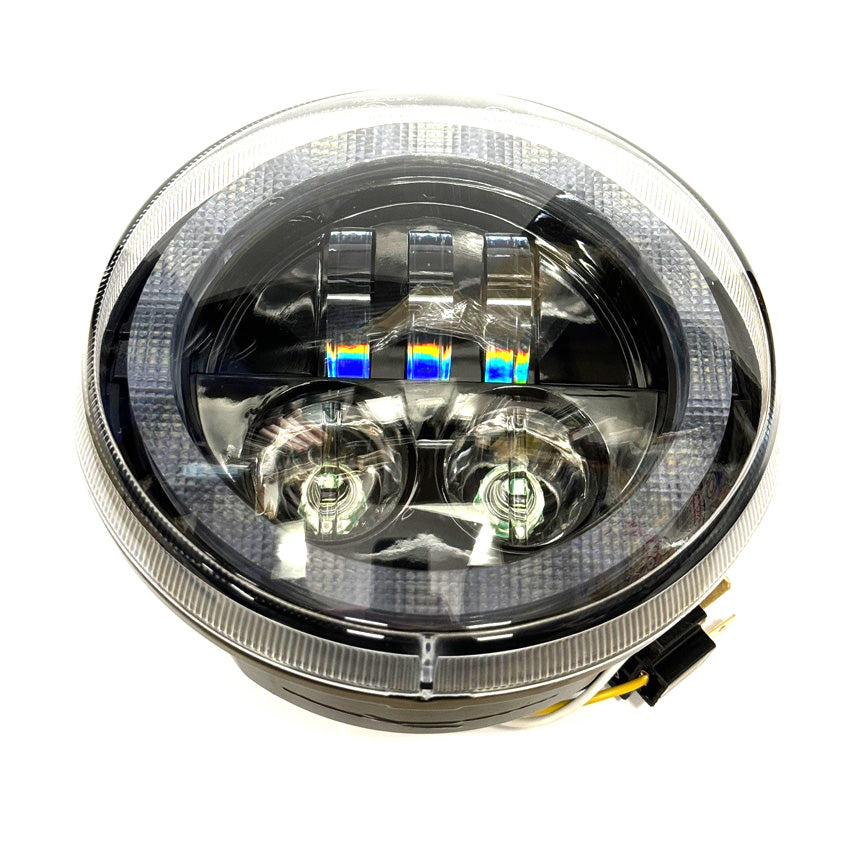HEADLIGHT ASSY LED PROJECTOR STYLE FOR GTV (SEI GIORNI) WITH ANGEL EYE RUNNING LIGHTS 2006-2022