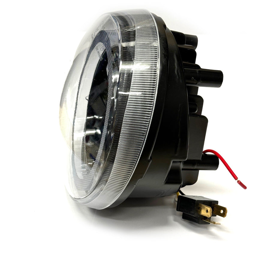 HEADLIGHT ASSY LED PROJECTOR STYLE FOR GTV (SEI GIORNI) WITH ANGEL EYE RUNNING LIGHTS 2006-2022