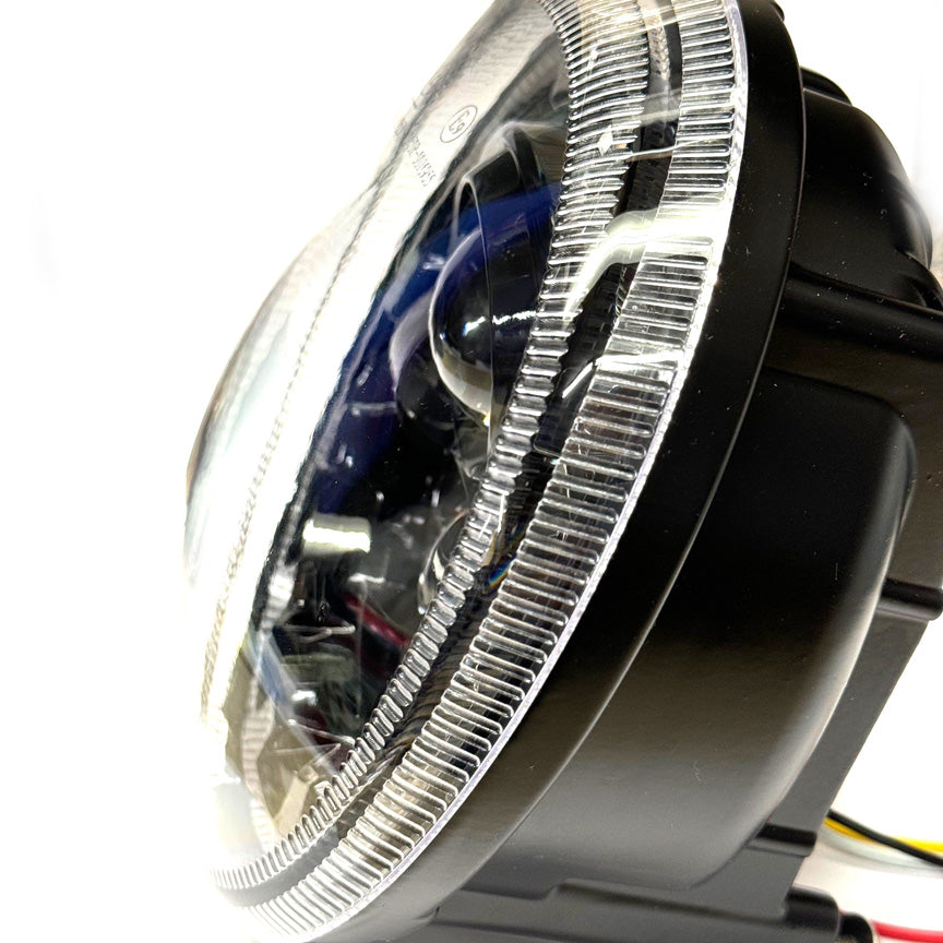 GTS LED BLACK PROJECTOR HEADLIGHT W/RUNNING LIGHT VESPA GTS SUPER 2005-2019 (WILL ALSO WORK FOR GT200)