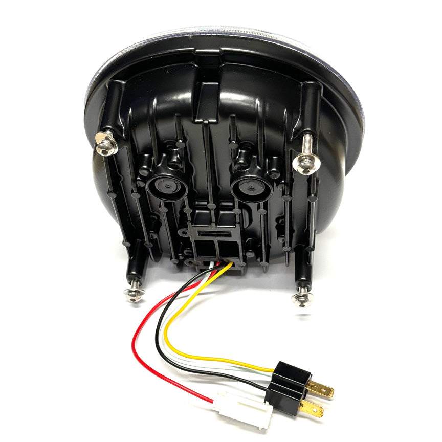 GTS LED BLACK PROJECTOR HEADLIGHT W/RUNNING LIGHT VESPA GTS SUPER 2005-2019 (WILL ALSO WORK FOR GT200)