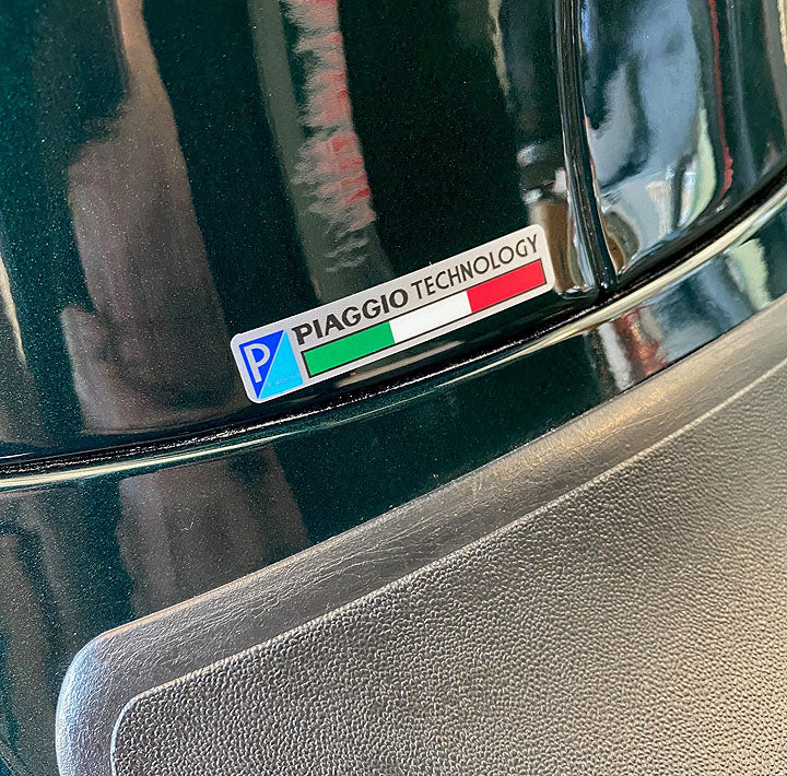 PIAGGIO TECHNOLOGY STICKER DECAL WITH ITALIAN FLAG **BACK IN STOCK**