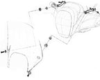 OEM STOCK WINDSHIELD HARDWARE KIT BV350 ALL YEARS (see 674508 for WINDSHIELD)