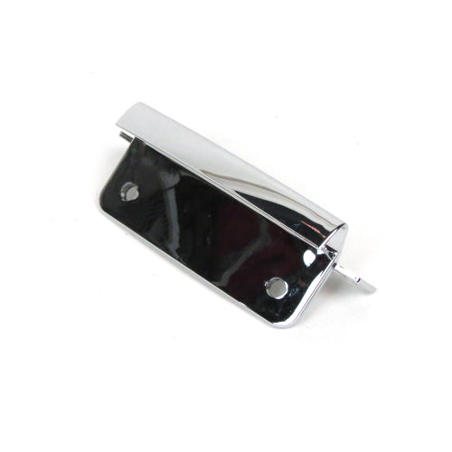 **CHROME** CENTER LEGSHIELD TRIM TOP PIECE (BELOW HEAD LIGHT)  - VESPA PRIMAVERA/SPRINT 50-150 (BEADING)
