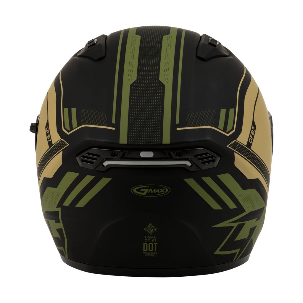 OF-87 DUKE GMAX  HELMET W/LED LIGHT MATTE TAN GREEN