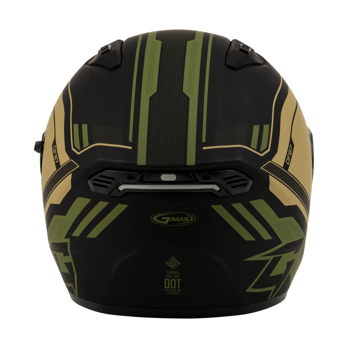 OF-87 DUKE GMAX  HELMET W/LED LIGHT MATTE TAN GREEN