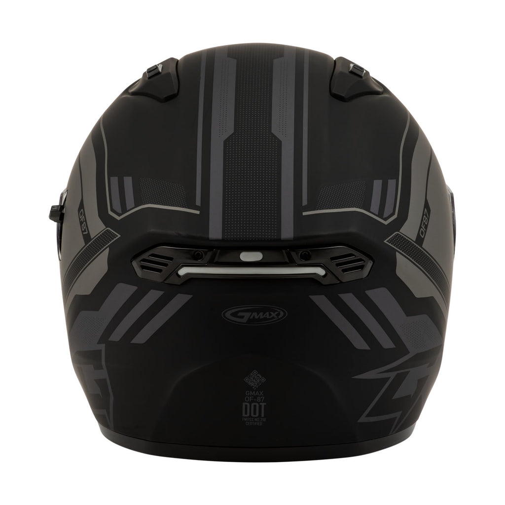 OF-87 DUKE GMAX HELMET W/LED LIGHT MATTE BLACK AND GREY