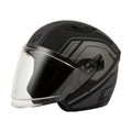 OF-87 DUKE GMAX HELMET W/LED LIGHT MATTE BLACK AND GREY
