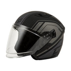OF-87 DUKE GMAX HELMET W/LED LIGHT MATTE BLACK AND GREY