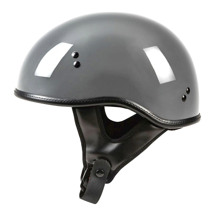 GLOSSY GRAY HALF SHELL HELMET HIGHWAY 21