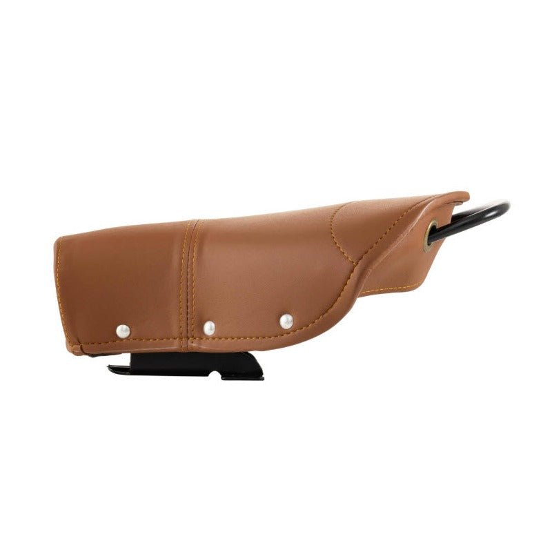 **BROWN*  SINGLE SEAT SADDLE STYLE FIT MOST LARGE FRAME VESPA 1960'S-1980'S (057212 087802 093171 152357)