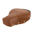 **BROWN*  SINGLE SEAT SADDLE STYLE FIT MOST LARGE FRAME VESPA 1960'S-1980'S (057212 087802 093171 152357)