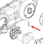 GEAR BOX BREATHER HOSE HOLDING PLATE (MOST MODERN VESPA AND PIAGGIO 50-300)