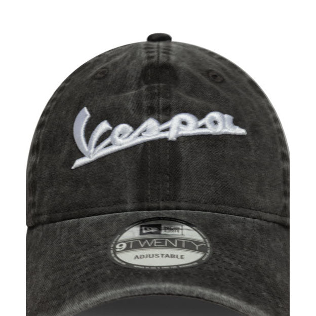 VESPA 9TWENTY BLACK STONE WASHED BASEBALL HAT NEW ERA