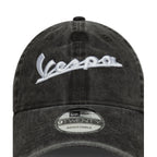 VESPA 9TWENTY BLACK STONE WASHED BASEBALL HAT NEW ERA