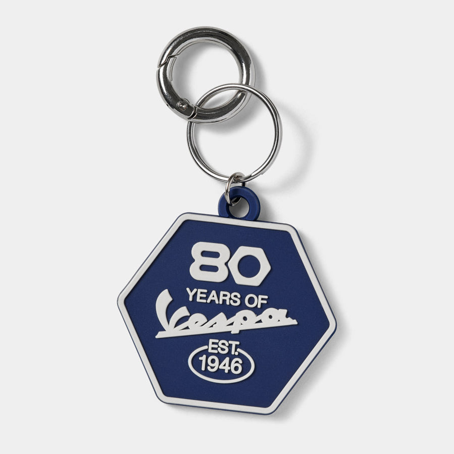 VESPA 80TH KEYCHAIN BLUE (8L0241MNNBLU)