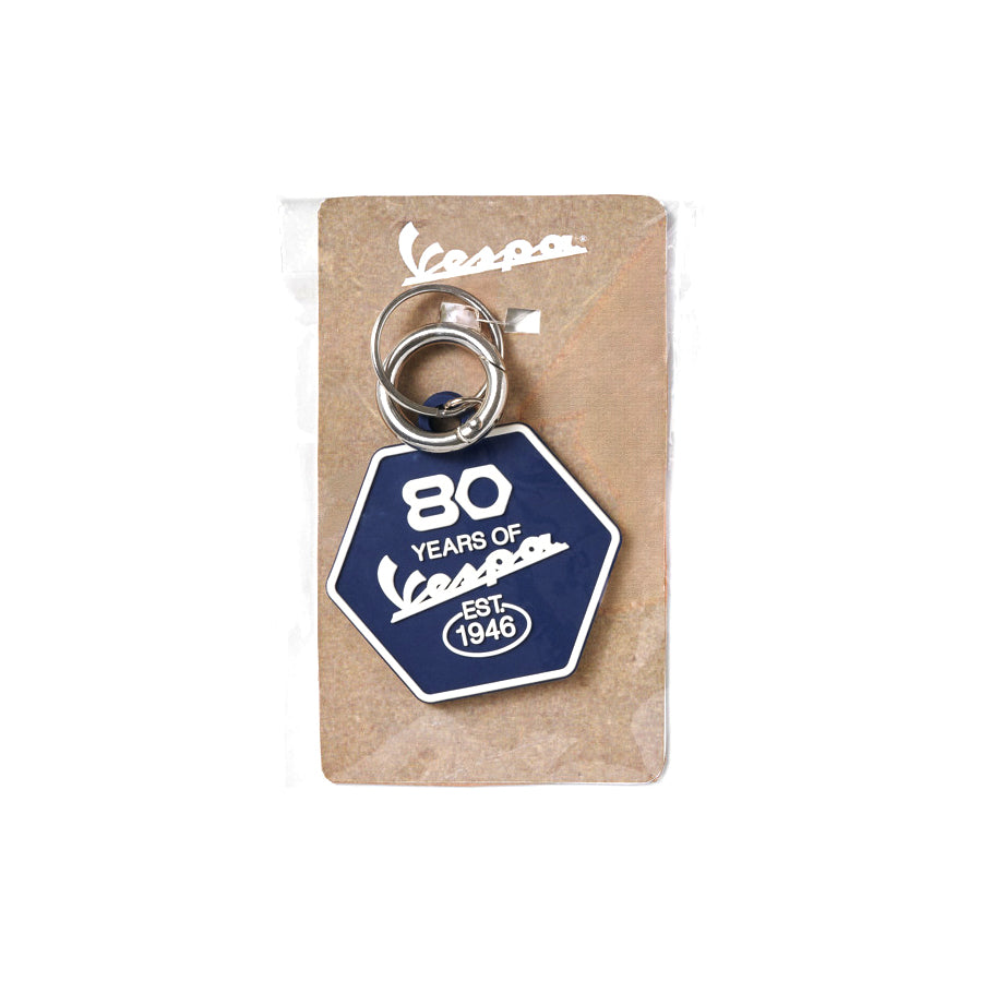 VESPA 80TH KEYCHAIN BLUE (8L0241MNNBLU)