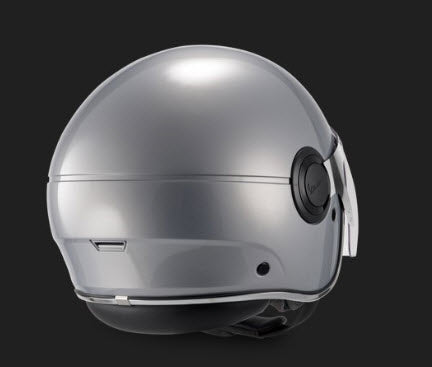 VESPA ARGENTARIO JET HELMET W/TINTED INNER SUN SHADE GREY PEARL GRAY DOT APPROVED