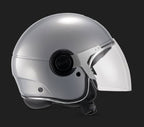 VESPA ARGENTARIO JET HELMET W/TINTED INNER SUN SHADE GREY PEARL GRAY DOT APPROVED