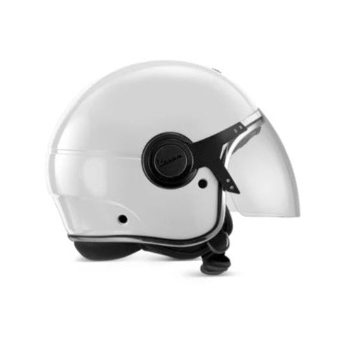 VESPA ARGENTARIO JET HELMET W/TINTED INNER SUN SHADE BIANCO INNOCENTE WHITE DOT APPROVED