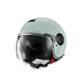 VESPA ARGENTARIO JET HELMET VERDE AMABILE GREEN W/TINTED INNER SUN SHADE DOT APPROVED
