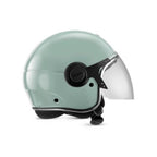 VESPA ARGENTARIO JET HELMET VERDE AMABILE GREEN W/TINTED INNER SUN SHADE DOT APPROVED