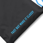 VESPA DEC NYLON DRAWSTRING BACKPACK BAG BLACK WITH BLUE VESPA SCRIPT **SUPER SALE**