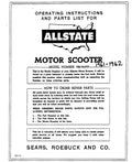 PARTS BOOK-VNB 3 SPEED - ALLSTATE 1961-1962 (788.94495)