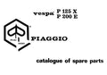 Vespa P200E P125 (VNX , VSX) 1978-1982 Parts Book Free Download