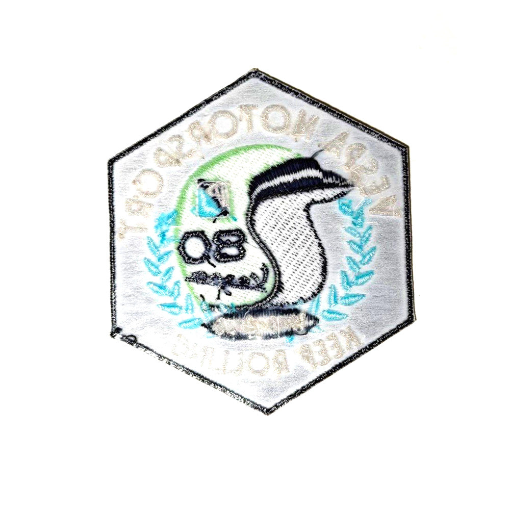 VESPA MOTORSPORT 80TH HEXAGON PATCH WITH HELMET "KEEP ROLLING"