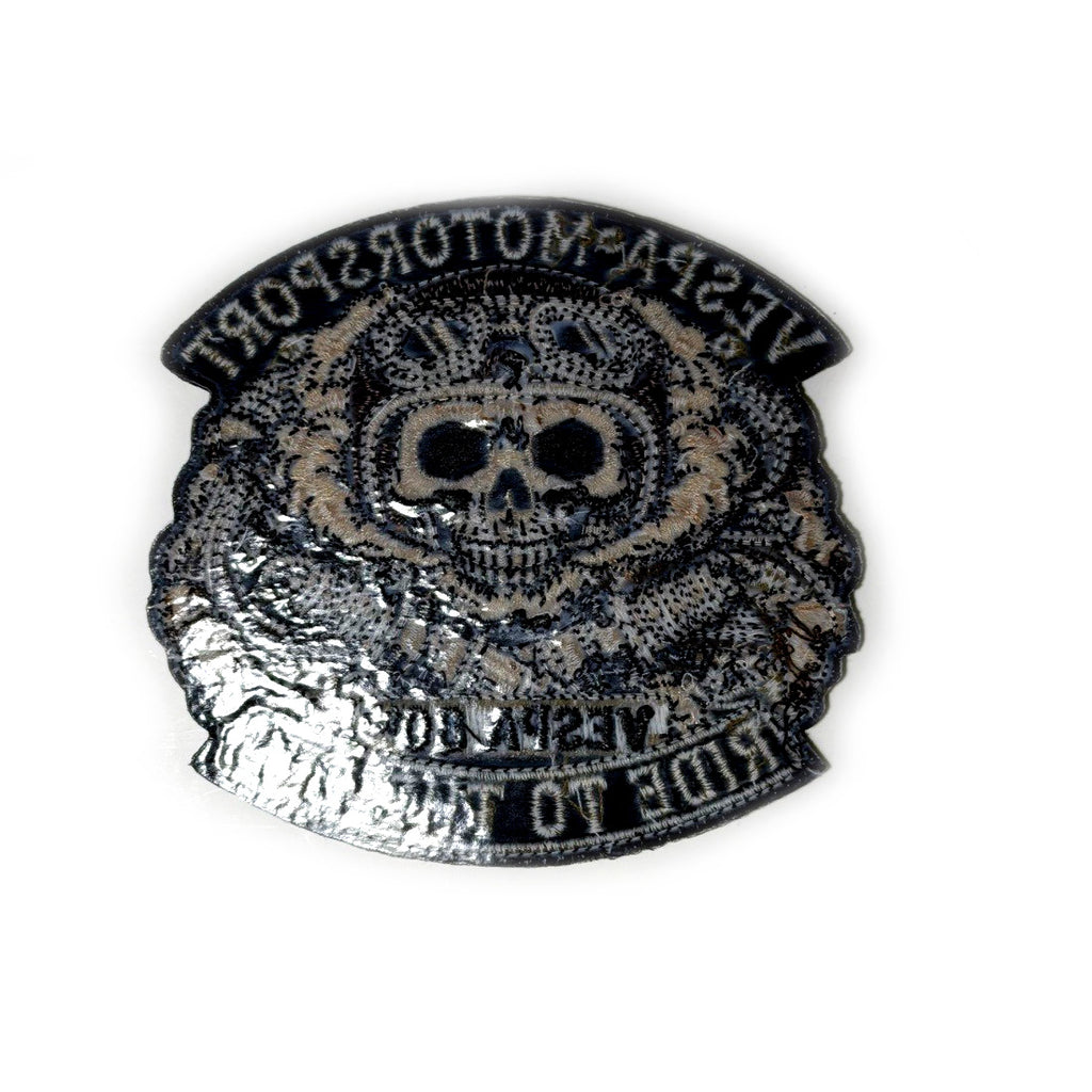 VESPA MOTORSPORT 80TH ANNIVERSARY SKULL "RIDE TO THE END" PATCH