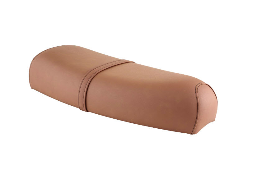 SEAT W/ PLASTIC SEAT FRAME AND FOAM TAN COVER VESPA PX STELLA (CM0278020054)
