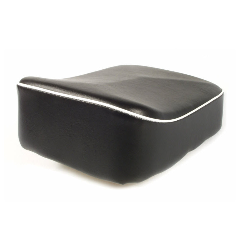 REAR BUDDY SEAT PAD BLACK WITH GRAY PIPPING 1958-66 (4 POST) **INCLUDES MOUNTING BRACKETS** VNA/VNB//VBA/VBB **CLOSEOUT**