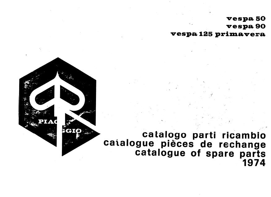 Vespa Small Frame 50cc 90cc 125cc (V5A , V9A , VMA) 1974-1977 USA Parts Book Free Download