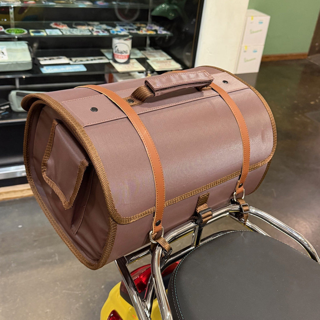 *BROWN* ROLL BAG VESPA PRIMAVERA SPRINT GTS300-GTS310 **SCOOTERWEST EXCLUSIVE**